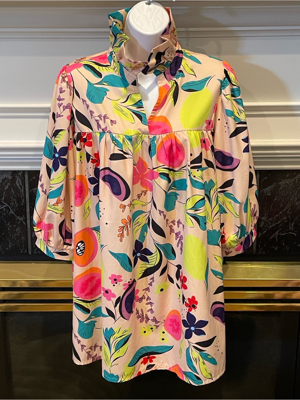 Floral Print Tunic Top